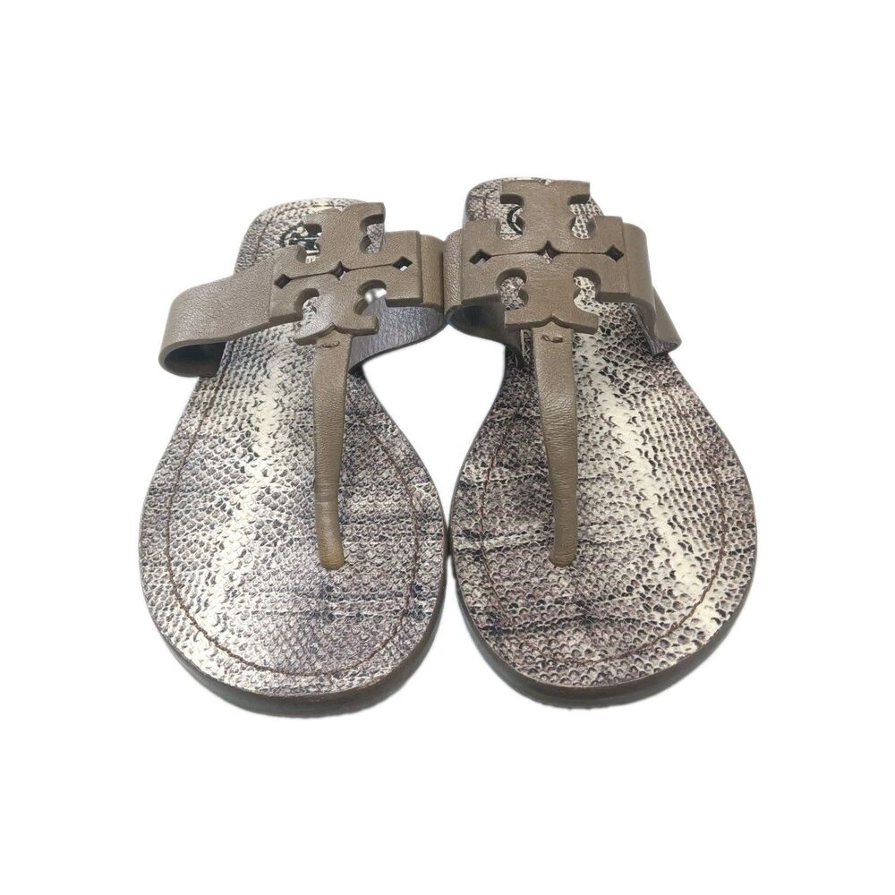 Tory Burch Moore Flat Thong  Sandals Women's Size 7 Shoes Brown
